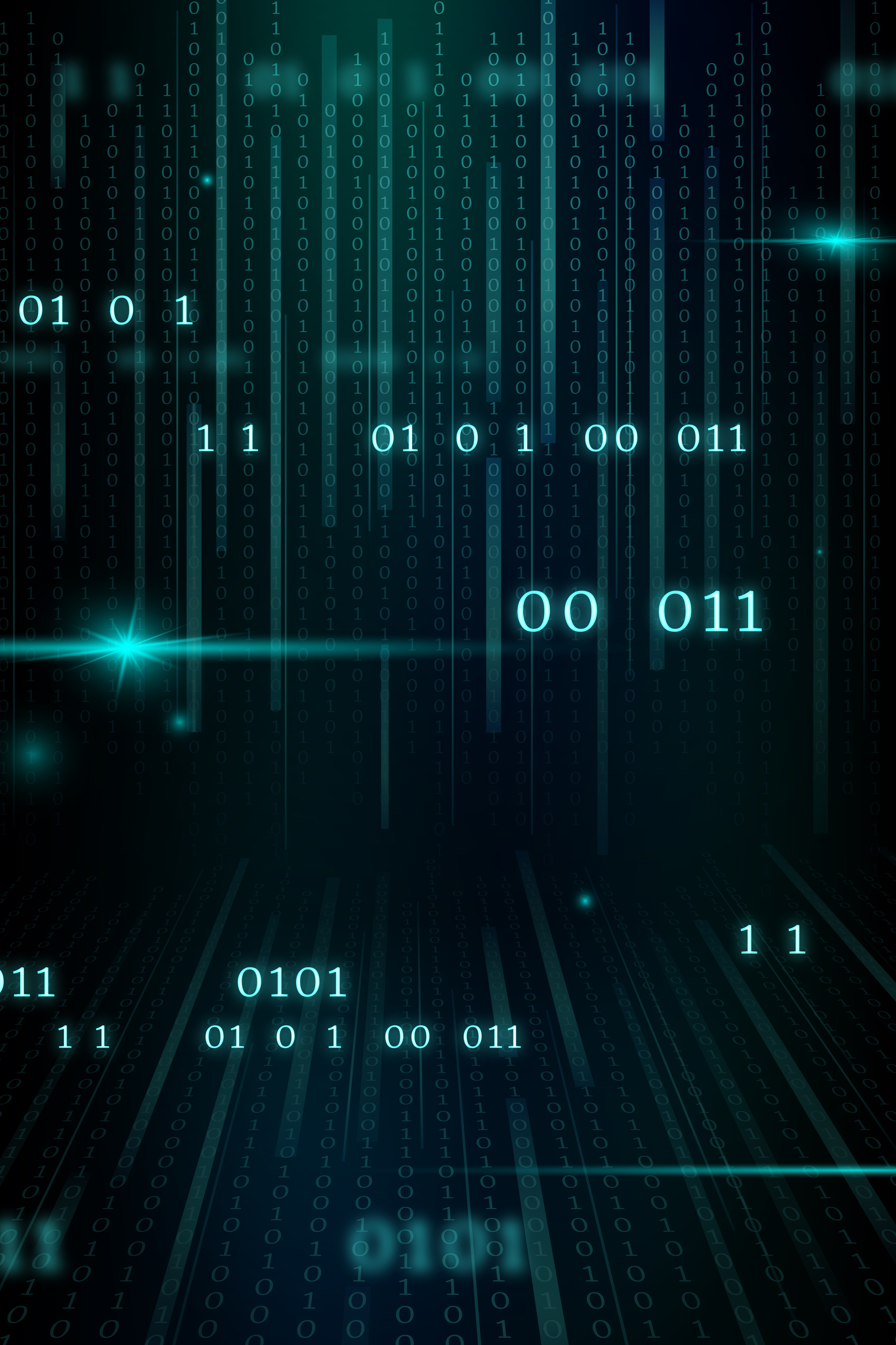 Stream of binary code design vector