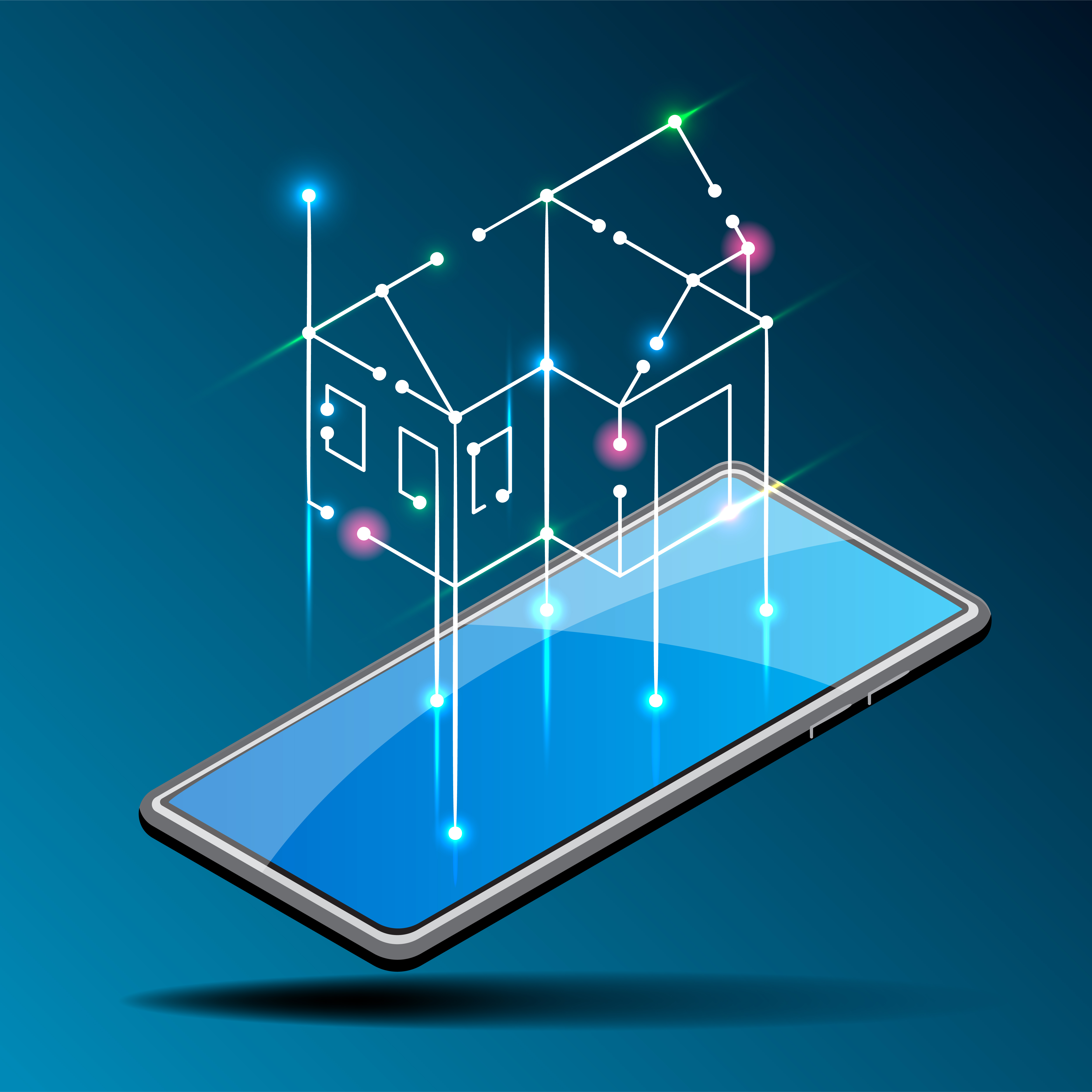 Internet of things (IoT) smart connection and control device in network of industry and resident anywhere, anytime, anybody and any business with internet. It technology for futuristic of the world