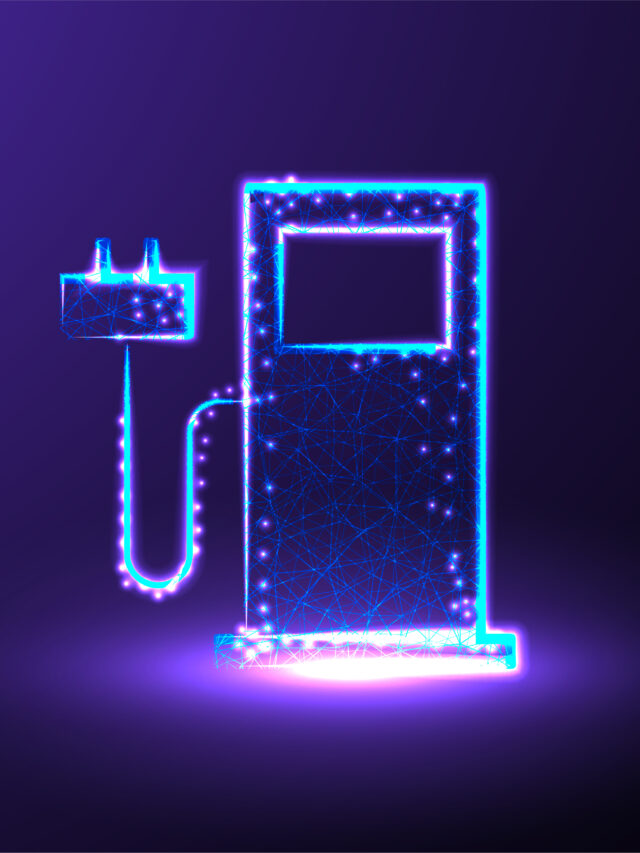gas station polygonal low poly wireframe background